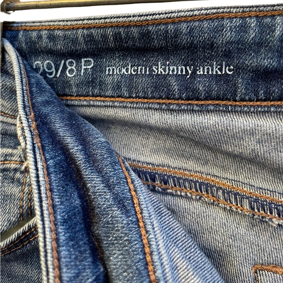 Ann Taylor Loft Modern Skinny Ankle Mid Rise 5 Pocket Denim Jeans 29 8 Petite - Picture 3 of 5